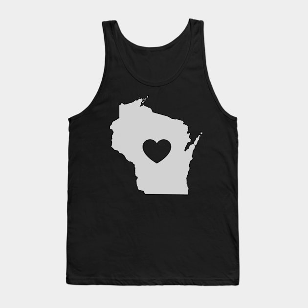 Wisconsin Love Heart Tank Top by helloshirts